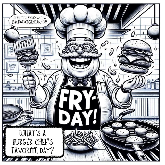 Fry Day — BackwoodGenius original illustration