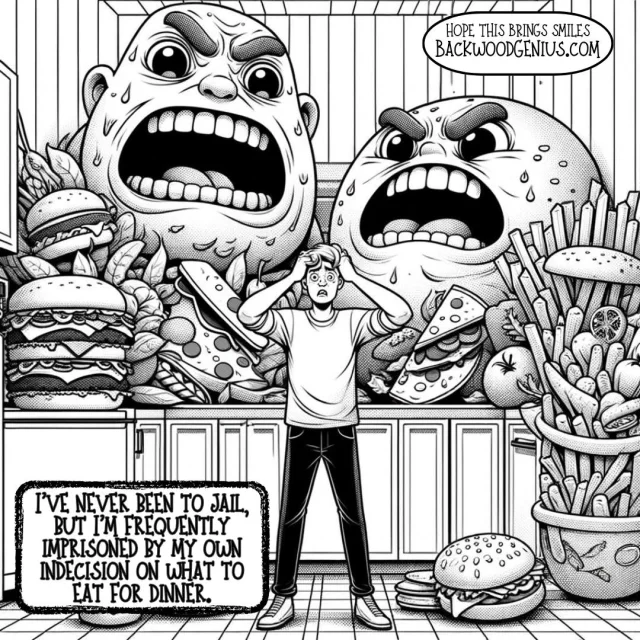 What's for Dinner — BackwoodGenius original illustration