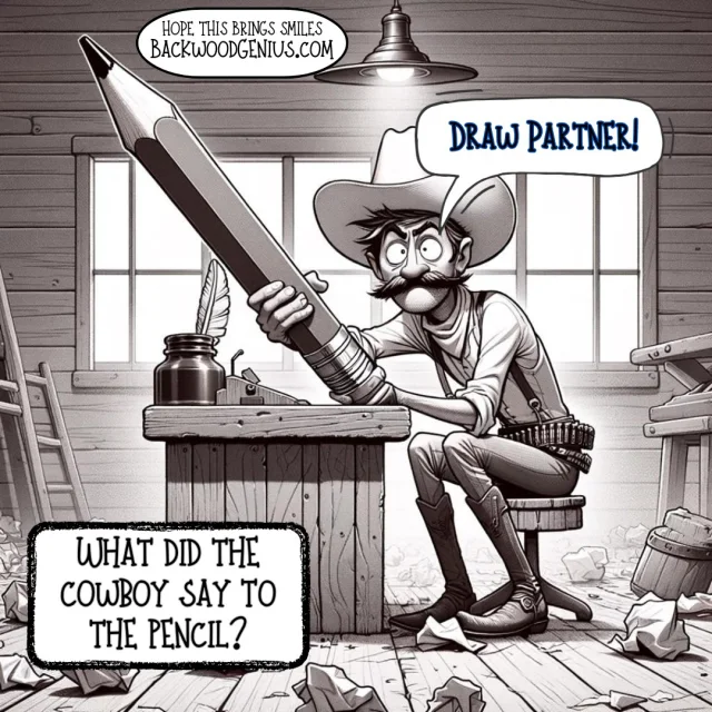 Cowboy Pencil — BackwoodGenius original illustration