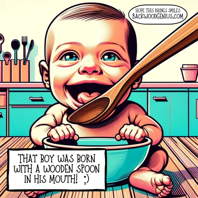 Born with a Spoon — BackwoodGenius original illustration