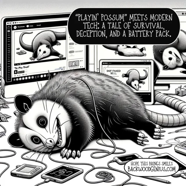 Playing Possum — BackwoodGenius original illustration