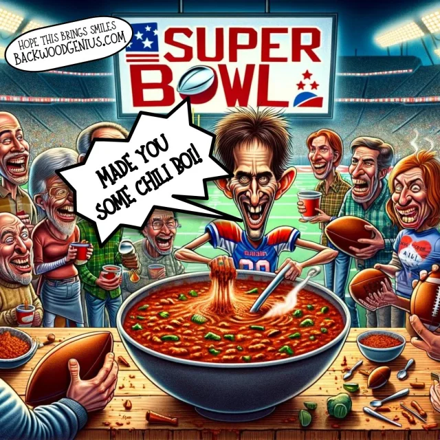 Super Bowl Chili — BackwoodGenius original illustration
