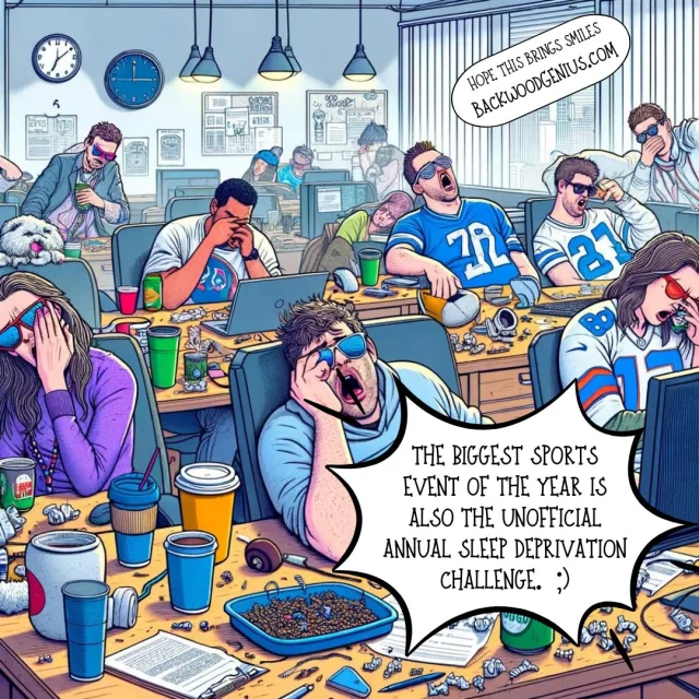 Office Bowl Party — BackwoodGenius original illustration