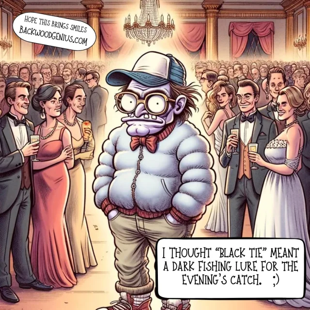 Black Tie Puff — BackwoodGenius original illustration