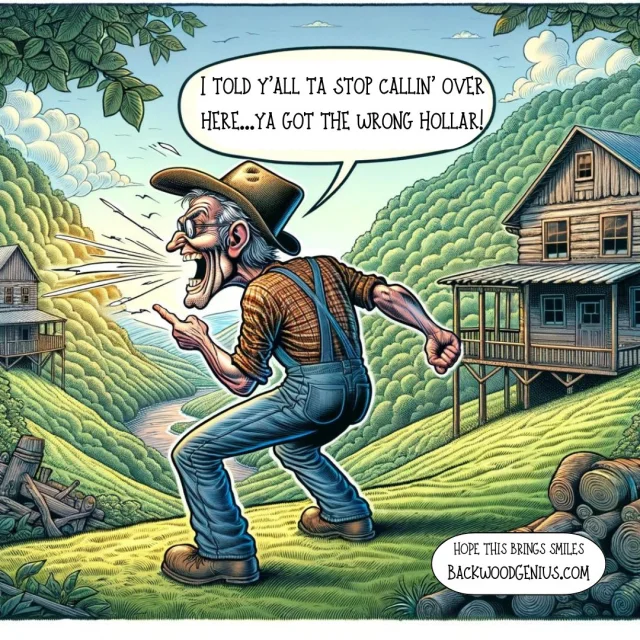 Wrong Holler — BackwoodGenius original illustration