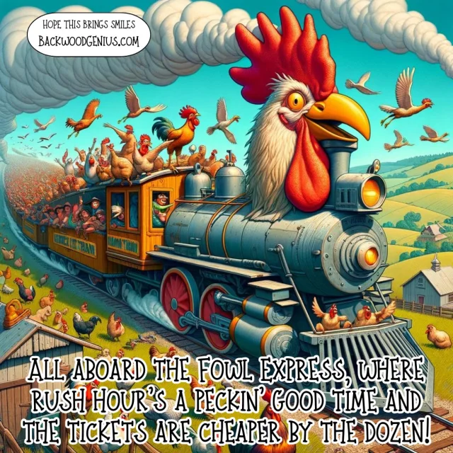 Fowl Express — BackwoodGenius original illustration