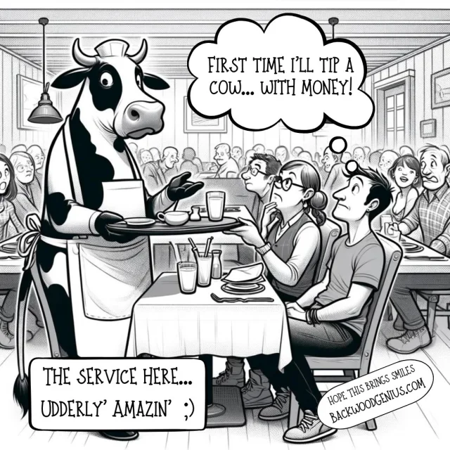 Cow Tip — BackwoodGenius original illustration