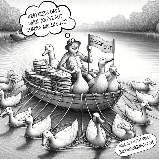 Rubber Duck Raft — BackwoodGenius original illustration