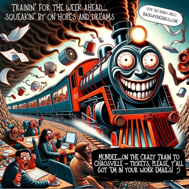 Snack Train — BackwoodGenius original illustration