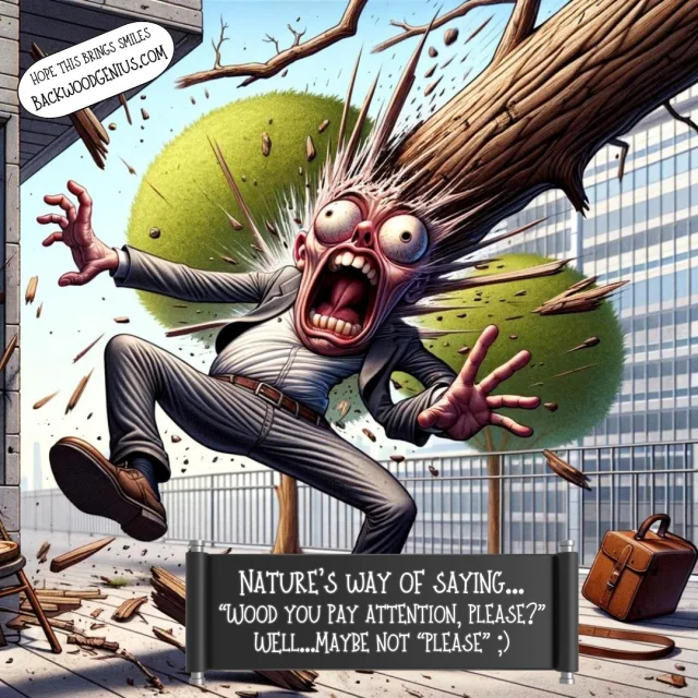 Nature's Interruption — BackwoodGenius original illustration