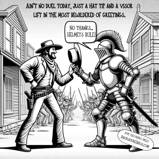 Lawn Care Knight — BackwoodGenius original illustration