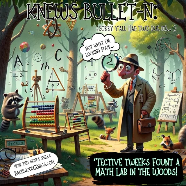 Math in the Woods — BackwoodGenius original illustration