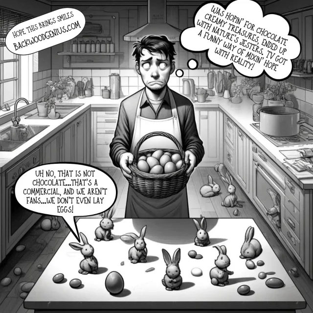 Egg Expectations — BackwoodGenius original illustration