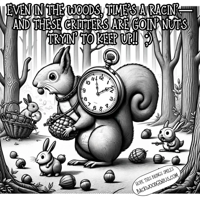 Racing Time — BackwoodGenius original illustration