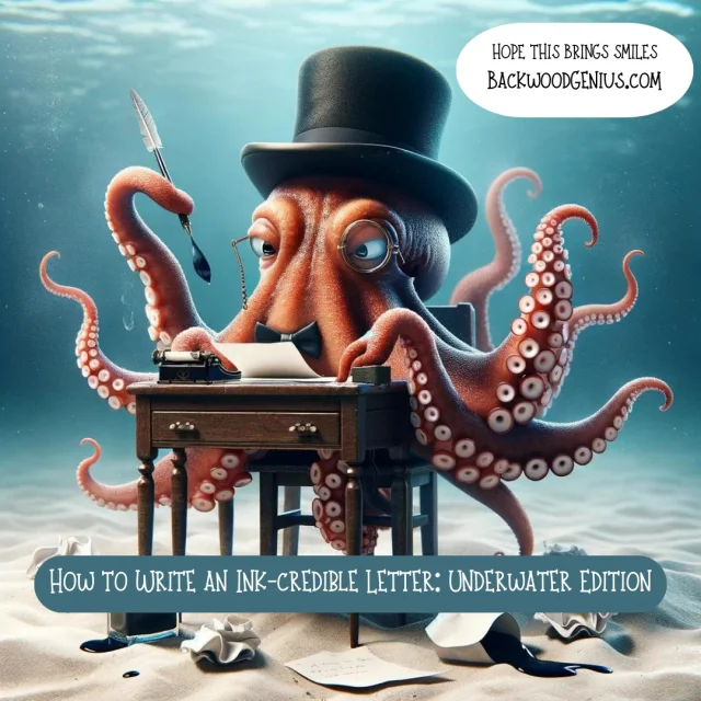 Octopus Typist — BackwoodGenius original illustration