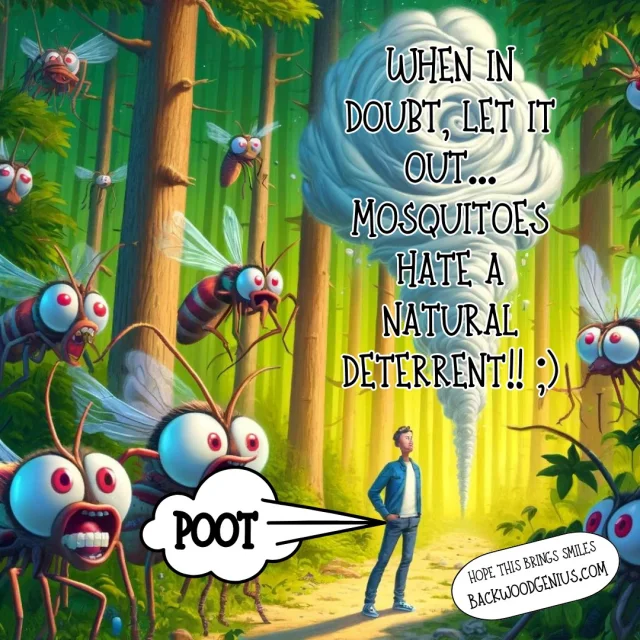 Natural Repellent — BackwoodGenius original illustration
