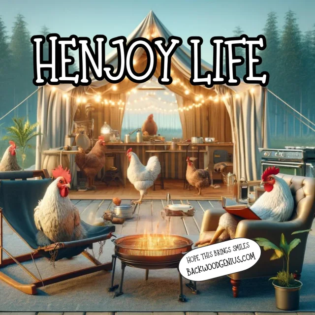 Henjoy Life — BackwoodGenius original illustration