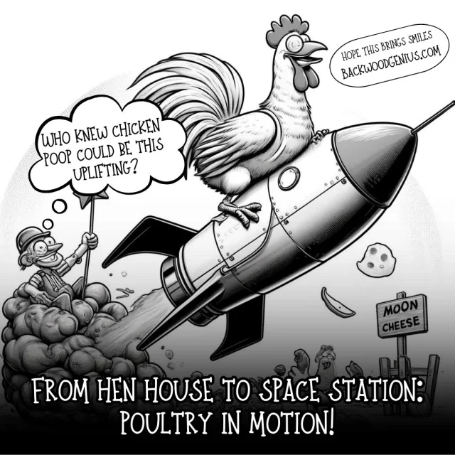 Poultry in Motion — BackwoodGenius original illustration