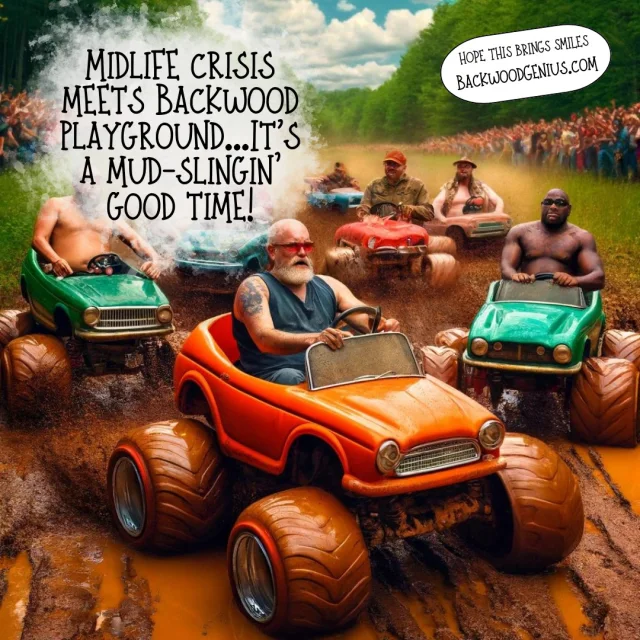 Midlife Mud — BackwoodGenius original illustration