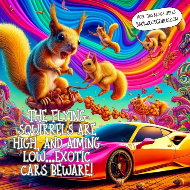 Flying Squirrels — BackwoodGenius original illustration