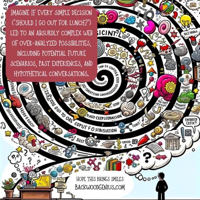 Spiral Thinking — BackwoodGenius original illustration