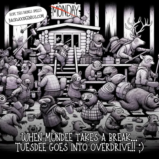 Tuesday Overtime — BackwoodGenius original illustration
