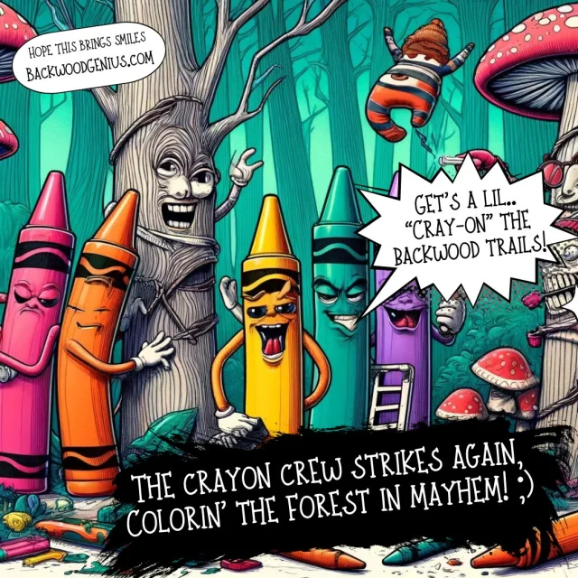 Crayon Crew — BackwoodGenius original illustration