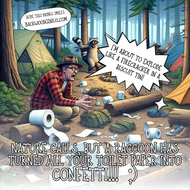 Camping Comforts — BackwoodGenius original illustration