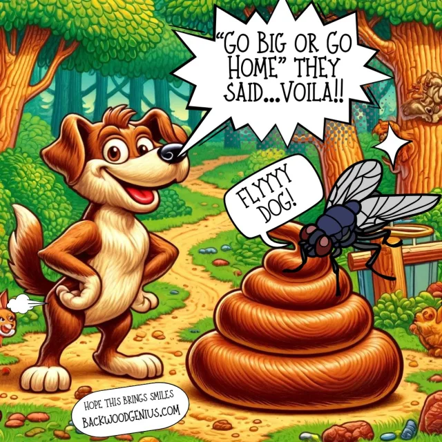 Go Big or Go Home — BackwoodGenius original illustration