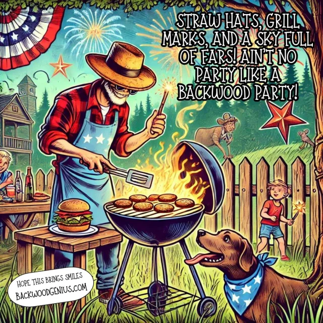 Backwood Cookout — BackwoodGenius original illustration