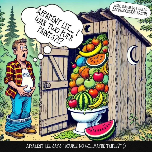 Indoor Plumbing — BackwoodGenius original illustration