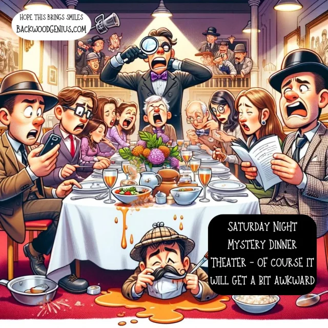 Dinner Theater — BackwoodGenius original illustration