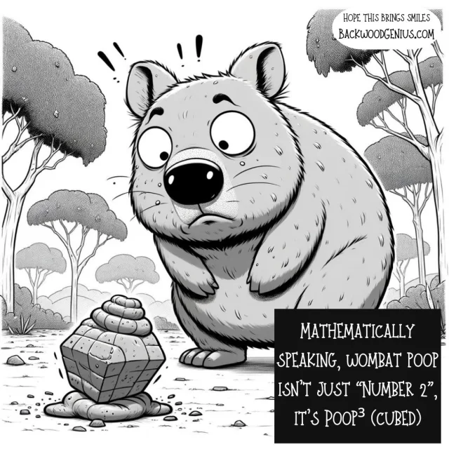 Wombat Mathematics — BackwoodGenius original illustration