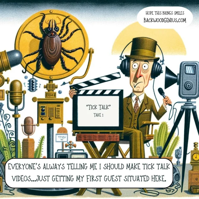 Tick Talk — BackwoodGenius original illustration