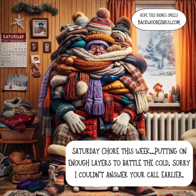 Winter Layers — BackwoodGenius original illustration