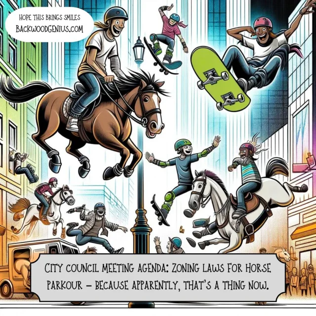 City Council Rodeo — BackwoodGenius original illustration