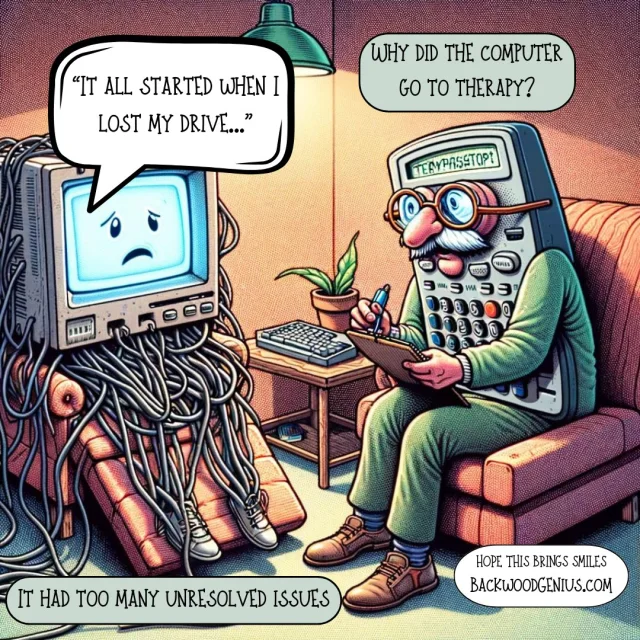Computer Therapy — BackwoodGenius original illustration