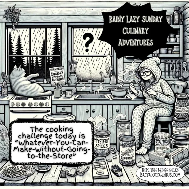 Sunday Cooking — BackwoodGenius original illustration