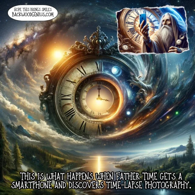 Time Flies — BackwoodGenius original illustration